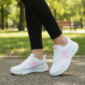 کتونی رانینگ زنانه سفید صورتی