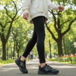 کتونی رانینگ زنانه مشکی سفید